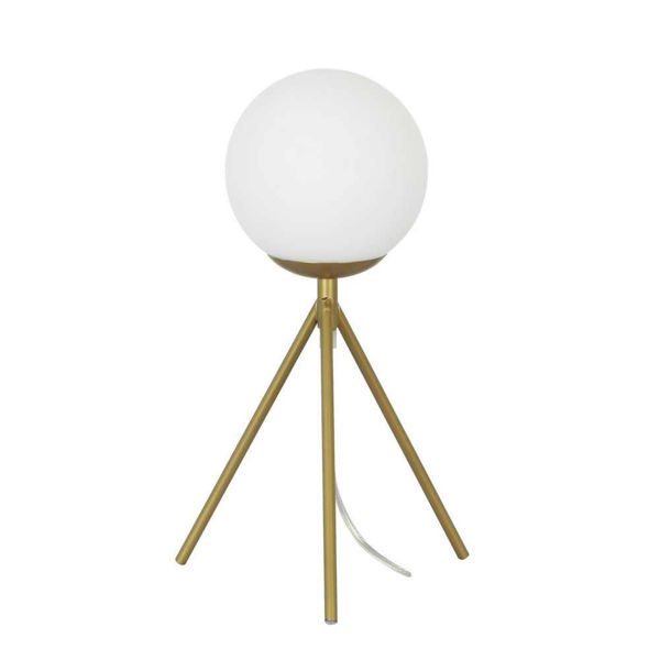 Picture of Glass 14" Sphere Table Lamp - Gold