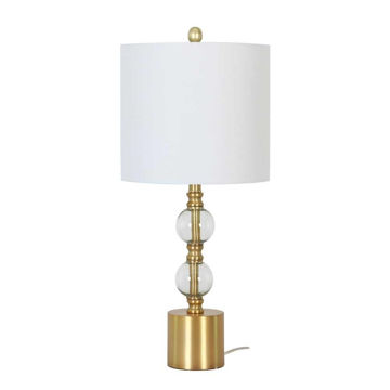 Picture of Metal and Glass 26" Orb Table Lamp - Gold