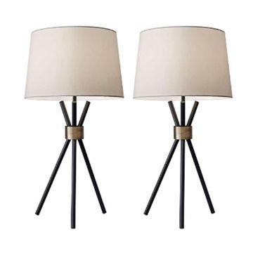 Picture of Metal 22" Tripod Table Lamps - Set of 2 - Black