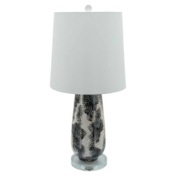 Picture of Ceramic 31" Sponged Table Lamp - Black and White