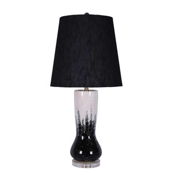 Picture of Ceramic 33.25" Tall Urn Table Lamp - Black and Whi