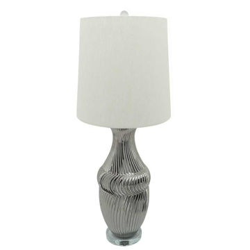 Picture of Ceramic 35.75" Urn Table Lamp - Silver