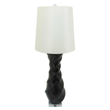 Picture of Ceramic 37" Braid Table Lamp - Black