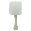 Picture of Ceramic 38" Cross Stitch Table Lamp - 2-Tone White