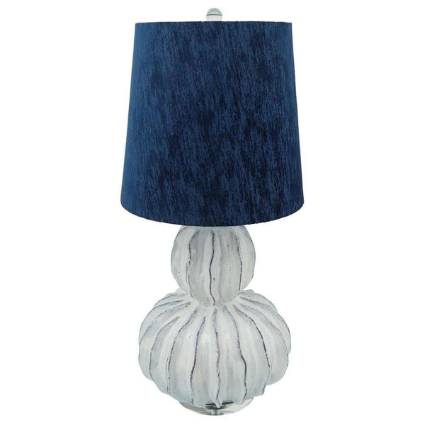Picture of Ceramic 32.5" Gourd Table Lamp - White