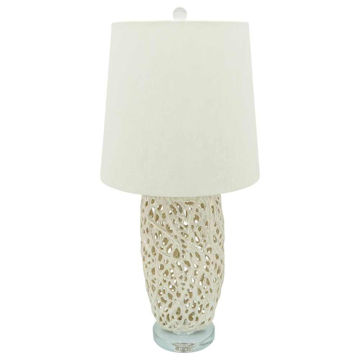 Picture of Ceramic 31" Coral Look Table Lamp - Pearl
