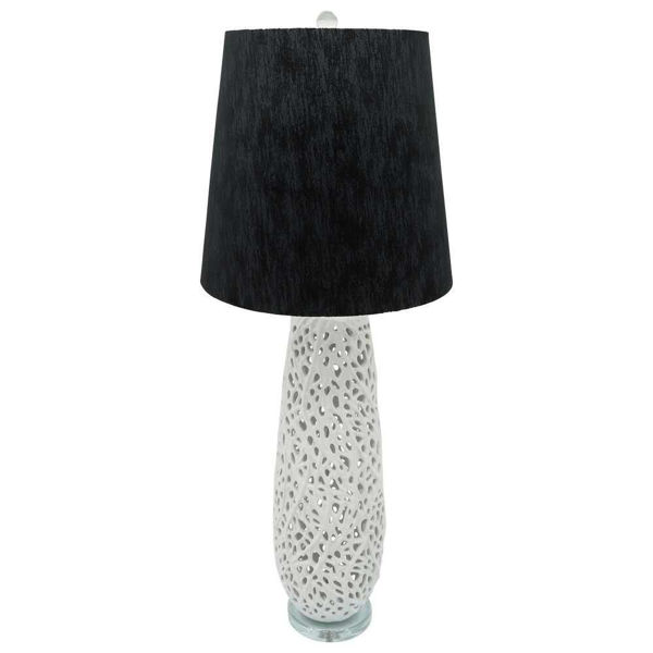 Picture of Ceramic 40.5" Coral Look Table Lamp - White