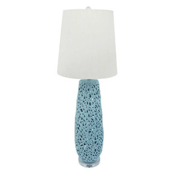 Picture of Ceramic 40.5" Coral Look Table Lamp - Light Blue
