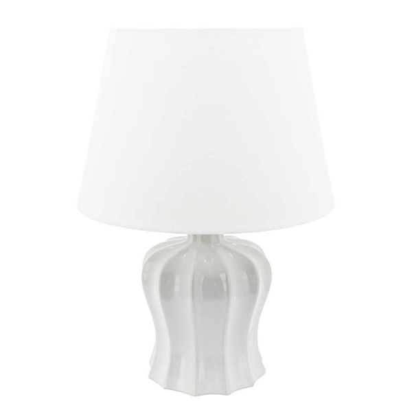 Picture of Ceramic 24.5" Pleated Urn Table Lamp - White