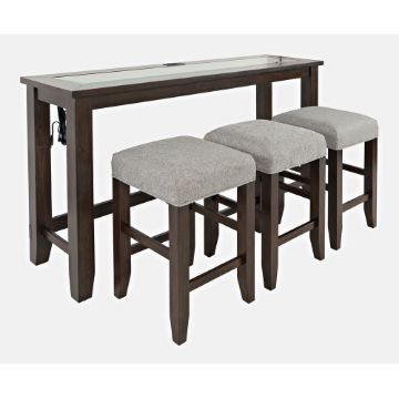Picture of Icon Sofa Table with Stools - Merlot