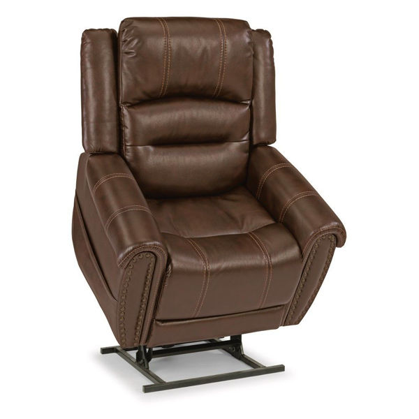 Picture of Oscar Power Lift Recliner with Headrest and Lumbar - Brown