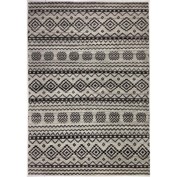 Picture of Charcoal Neutrals Wool Hand-Knotted Rug