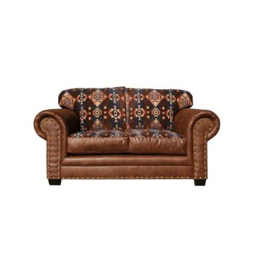 Picture of Laredo Southwest Print Loveseat - Navy
