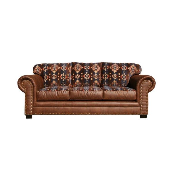 Picture of Laredo Southwest Print Sofa - Navy