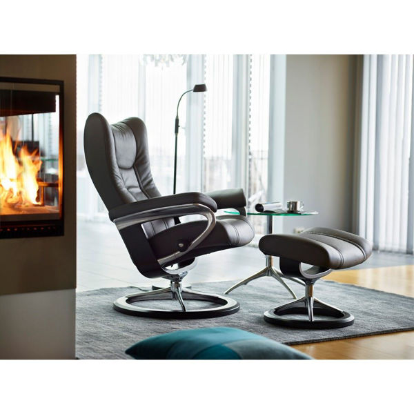 Stressless Wing Chair Signature Base American Home Furniture Store