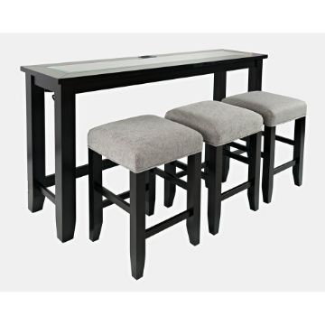 Picture of Icon Sofa Table with Three Stools - Black