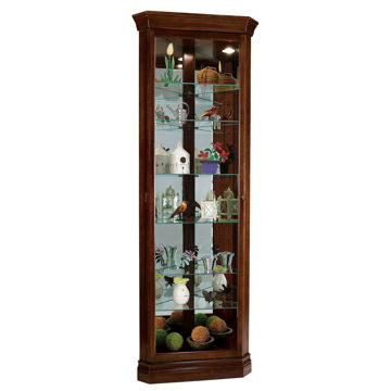 Picture of Drake Corner Curio Cabinet - Cherry