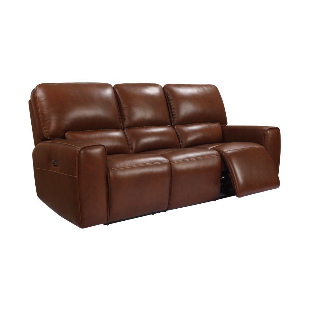 Bryson Power Reclining Leather Sofa American Home Furniture Store and