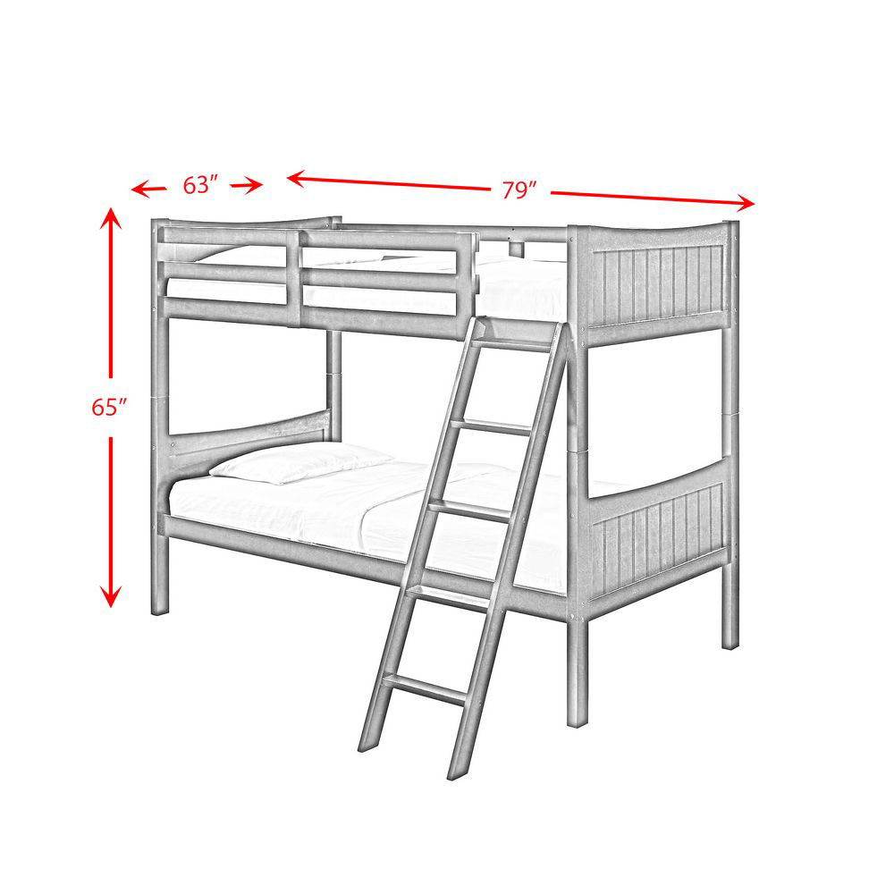 Sami Twin Over Twin Bunk Bed Espresso American Home Furniture Store