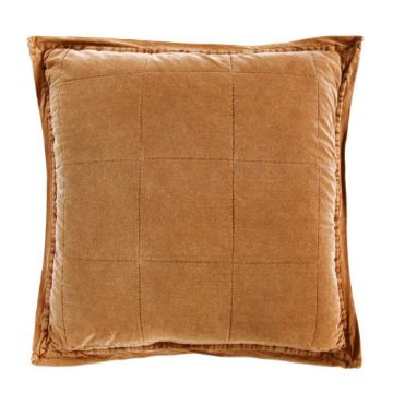 Picture of Stonewashed 27" x 27" Cotton Canvas Euro Sham - Terracotta