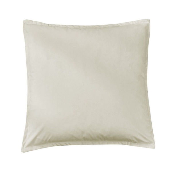 Picture of Velvet 27" x 27" Flanged Euro Sham - Cream