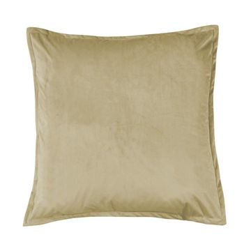 Picture of Velvet 27" x 27" Flanged Euro Sham - Oatmeal
