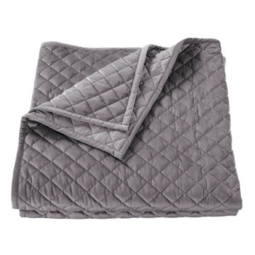 Picture of Velvet Diamond Quilt - Gray - Twin
