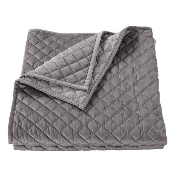 Picture of Velvet Diamond Quilt - Gray - Twin