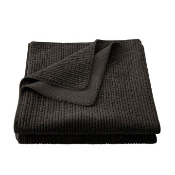 Picture of Stonewashed Cotton Velvet Quilt - Black - Full/Queen