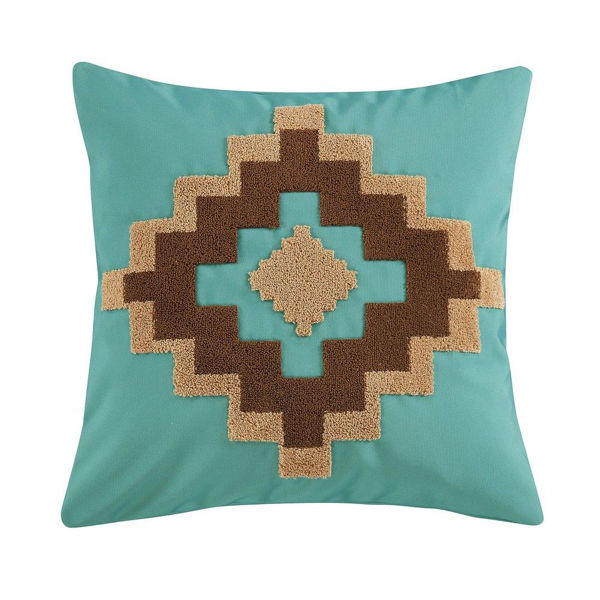 Picture of Serape 20" x 20" Indoor/Outdoor Pillow - Turquoise