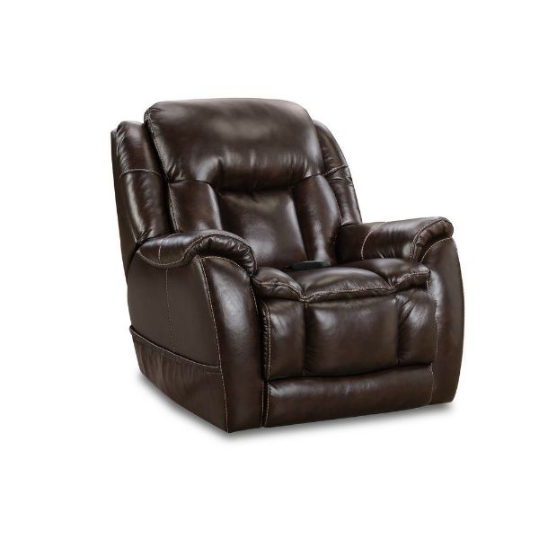 Picture of Jedi Triple Power Leather Recliner - Walnut