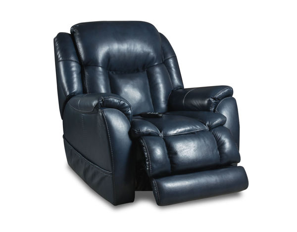 Picture of Jedi Triple Power Leather Recliner - Ocean