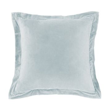 Picture of Stella Faux Silk Velvet Flanged Euro Sham - Icy Blue