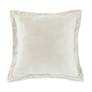 Picture of Stella Faux Silk Velvet Flanged Euro Sham - Stone