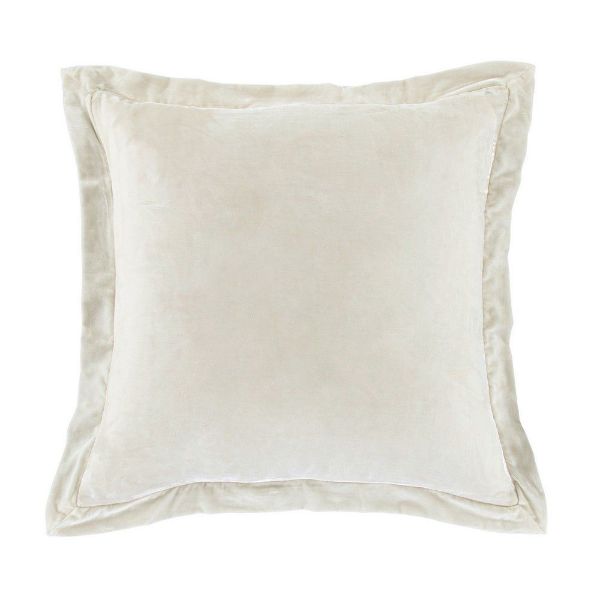 Picture of Stella Faux Silk Velvet Flanged Euro Sham - Stone