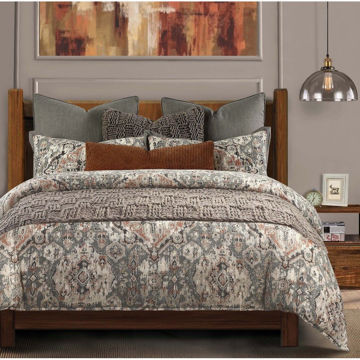 Picture of Carmen Kilim 3-Piece Duvet Cover Set - Taupe - Super Queen