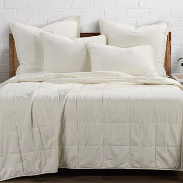 Picture of Stonewashed Cotton Canvas Coverlet Set - Natural