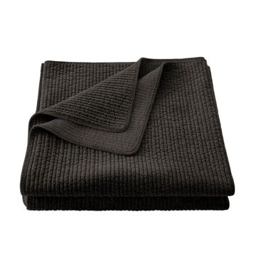 Picture of Stonewashed Cotton Velvet Quilt - Black