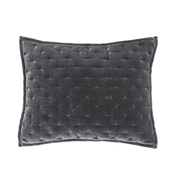 Picture of Stella Faux Silk Velvet Pillow Sham - Dark Slate