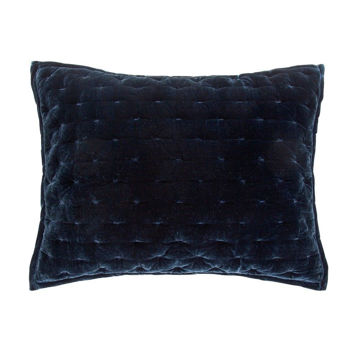 Picture of Stella Faux Silk Velvet Pillow Sham - Midnight Blue