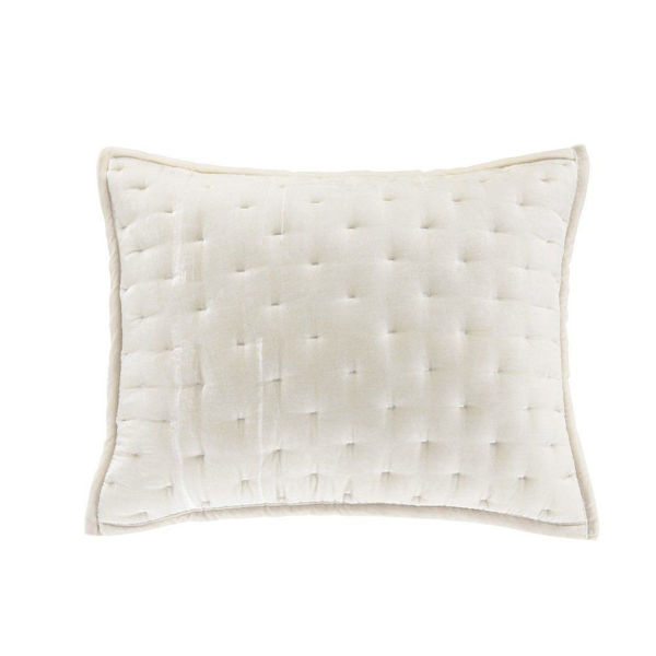Picture of Stella Faux Silk Velvet Pillow Sham - Stone
