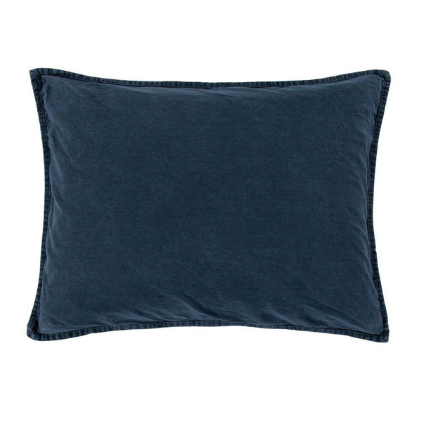 Picture of Stonewashed Cottona Canvas Pillow Sham - Denim