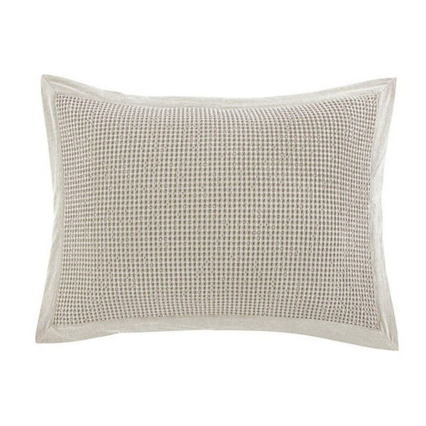 Picture of Waffle Weave 2-Piece Pillow Sham Set - Light Tan