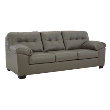 Picture of Don Faux Leather Sofa - Gray