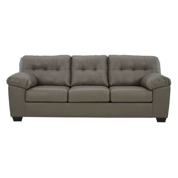 Don Faux Leather Sofa Gray American Home Furniture Store and