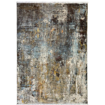Picture of Plains Collection Brown Blue 100% Polypropylene Machine Tufted Transitional Rug