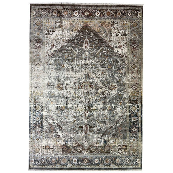 Picture of Plains Collection Brown Green 100% Polypropylene Machine Tufted Transitional Rug
