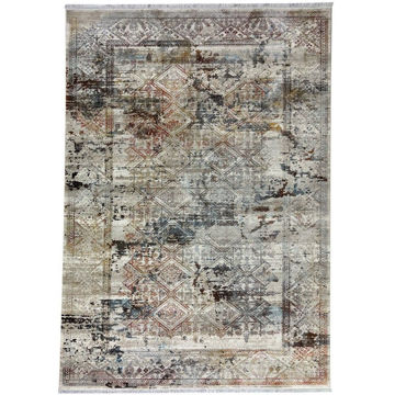 Picture of Plains Collection Beige Blue  100% Polypropylene Machine Tufted Transitional Rug
