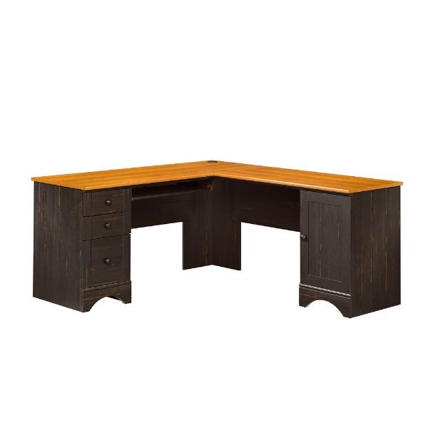 Picture of Harbor View Corner Computer Desk - Antiqued Paint