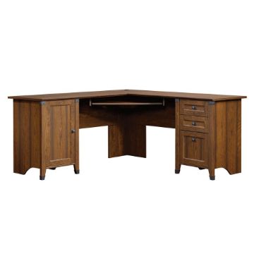Picture of Carson Forge Corner Computer Desk - Washington Cherry